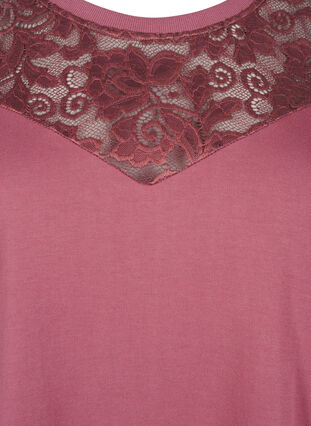 ZizziSweatshirt mit Spitzendetails, Rose Brown, Packshot image number 2