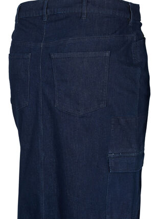 ZizziMaxirock aus Jeansstoff, Dark Blue Denim, Packshot image number 3