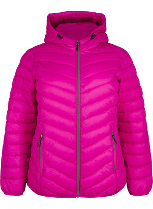 ZizziLeichte Jacke mit Kapuze, Fuchsia Red, Packshot image number 0