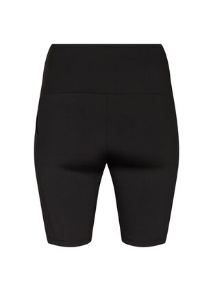Zizzi Eng anliegende kurze Hosen mit hohem Bund und Taschen, Black, Packshot image number 1