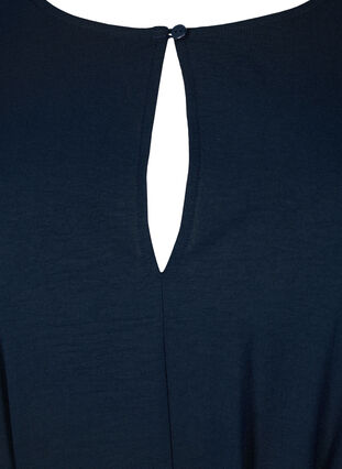 ZizziLangärmliges Kleid mit Bindegürtel, Navy Blazer, Packshot image number 2