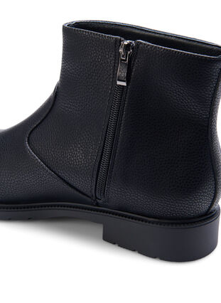 ZizziExtra-Weite – Chelsea-Lederstiefel, Black, Packshot image number 3