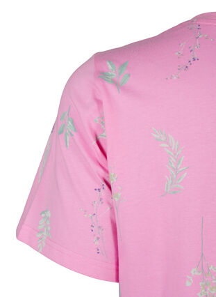 Zizzi T-Shirt aus Bio-Baumwolle mit Blumendruck, Rosebloom W. Flower, Packshot image number 3