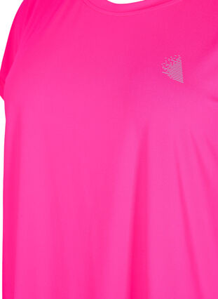 Zizzi Kurzärmeliges Trainings-T-Shirt, Neon Pink Glo, Packshot image number 2