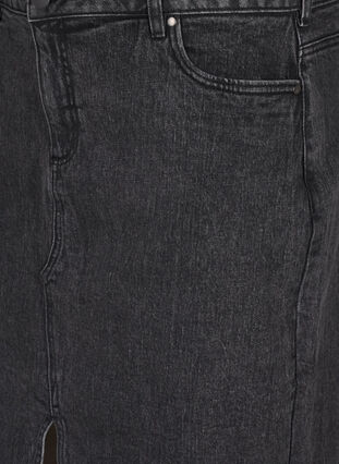 ZizziJeansrock mit Schlitz vorne, Dark Grey Denim, Packshot image number 2