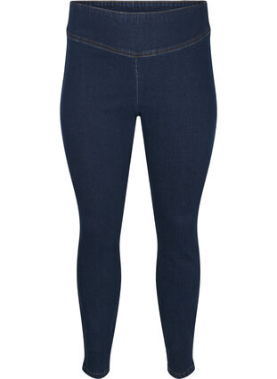 ZizziDehnbare Jeggings mit hoher Taille, Dark Blue, Packshot image number 0