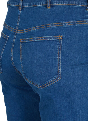 Zizzi Gemma Jeans mit hoher Taille und gerader Passform, Dark blue, Packshot image number 3