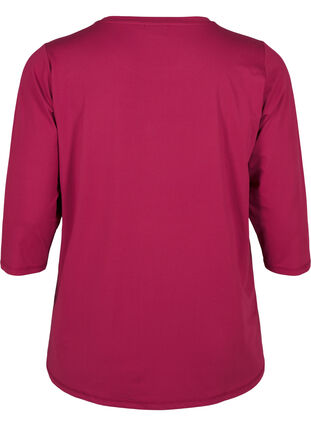 Zizzi Trainingsbluse mit 3/4 Ärmeln, Anemone, Packshot image number 1