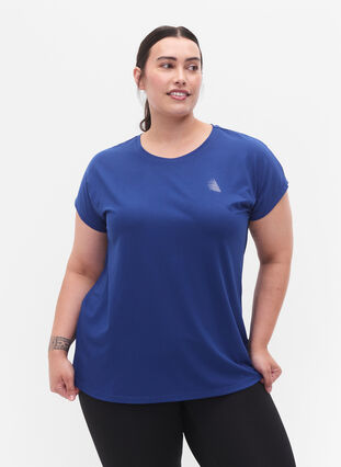 ZizziKurzarm Trainingsshirt, Sodalite Blue, Model image number 0