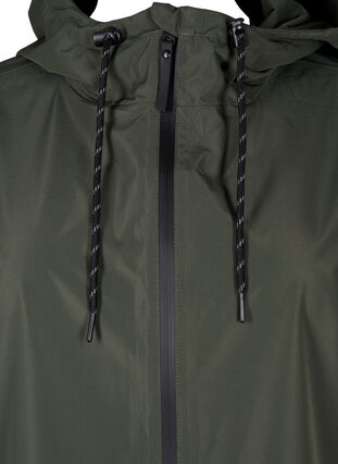 ZizziRegenjacke mit Taschen und Kapuze, Peat, Packshot image number 2