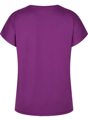 Zizzi Einfarbiges Trainings-T-Shirt, Grape Juice, Packshot image number 1