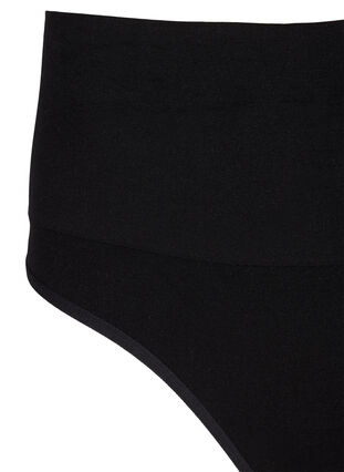 ZizziNahtloser G-String mit normaler Taille, Black, Packshot image number 2