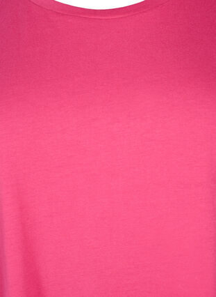 Zizzi Kurzärmeliges T-Shirt aus einer Baumwollmischung, Raspberry Sorbet, Packshot image number 2