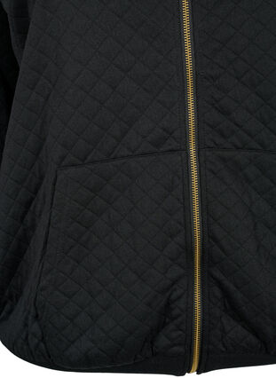 ZizziGesteppte Sport-Strickjacke mit Kapuze, Black, Packshot image number 3