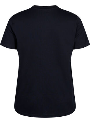 ZizziBasic-T-Shirt aus Baumwolle mit Rundhalsausschnitt, Black, Packshot image number 1