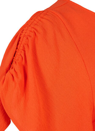 ZizziKurzärmelige Bluse mit Falten, Orange.com, Packshot image number 3