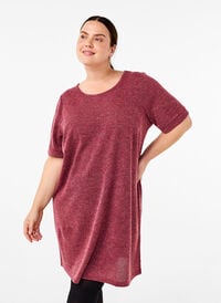 T-Shirt-Kleid mit Taschen und kurzen Ärmeln, Dry Rose, Model