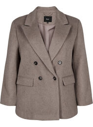 Wollblazer mit angerauter Textur, Desert Taupe Mel., Packshot