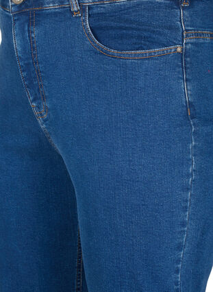 Zizzi Gemma Jeans mit hoher Taille und gerader Passform, Dark blue, Packshot image number 2