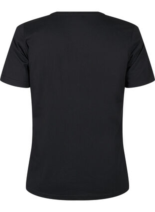 Zizzi FLASH - T-Shirt mit Motiv, Black Flower Heart , Packshot image number 1