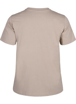 Zizzi Basic-T-Shirt aus Baumwolle mit Rundhalsausschnitt, Silver Mink, Packshot image number 1