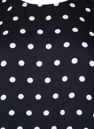 ZizziGepunktete Bluse mit kurzen Ärmeln, Black W. White Dot, Packshot image number 2