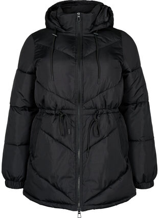 ZizziPufferwinterjacke mit Kapuze, Black, Packshot image number 0