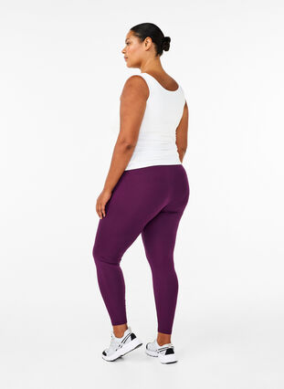 ZizziBasic-Leggings aus Viskose, Potent Purple, Model image number 1