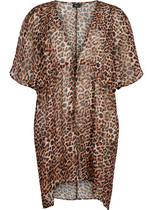 ZizziStrand-Kimono mit Druck, Leopard, Packshot image number 0