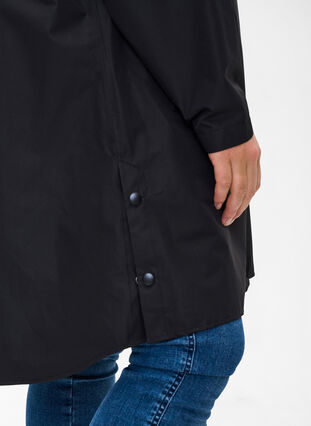 ZizziRegenjacke mit Taschen und Kapuze, Black, Model image number 2