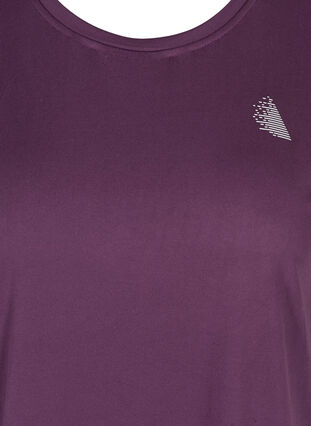 Zizzi Einfarbiges Trainings-T-Shirt, Blackberry Wine, Packshot image number 2