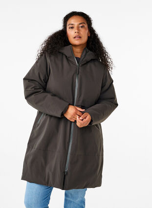 ZizziWinterjacke mit verstellbarer Taille, Raven, Model image number 0