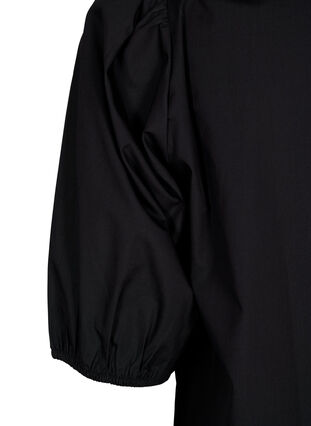 ZizziKurzärmelige Bluse mit Spitzendetail, Black, Packshot image number 3