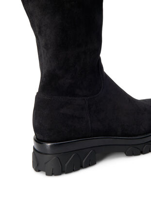 ZizziExtra-Weite - Stiefelette aus Wildlederimitat, Black, Packshot image number 3