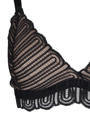 ZizziBralette mit Spitze und weicher Polsterung, Black, Packshot image number 3