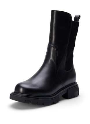 ZizziExtra-Weite - Kurzer Stiefel mit Gummizug, Black, Packshot image number 2