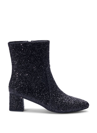 ZizziExtra-Weite – Glitzer-Stiefelette, Black, Packshot image number 0