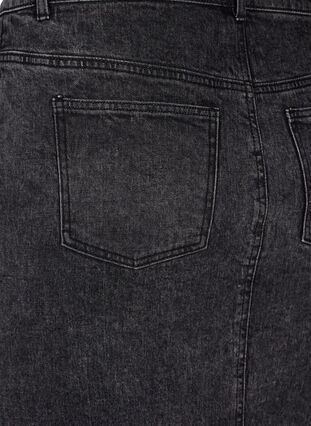 ZizziJeansrock mit Schlitz vorne, Dark Grey Denim, Packshot image number 3