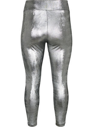 ZizziSilberne Leggings mit hoher Taille, Dark Silver, Packshot image number 1