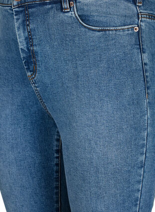 Zizzi Amy Jeans mit hoher Taille und extra schlanker Passform, Blue denim, Packshot image number 2