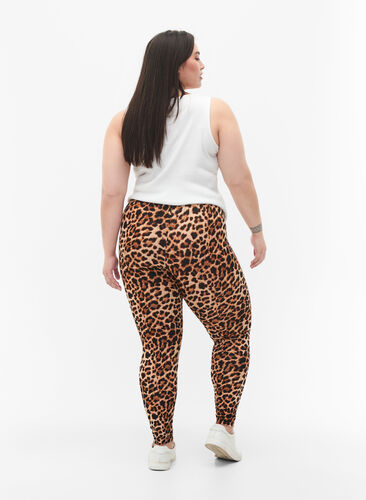 ZizziViskose Leggings mit Leopardendruck, Leo, Model image number 1