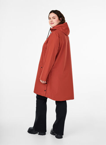 ZizziRegenjacke mit Taschen und Kapuze, Chili Oil, Model image number 1