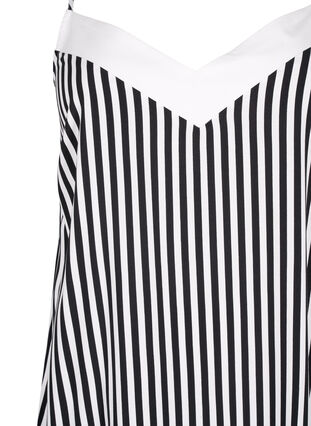 Zizzi FLASH – Gestreiftes Trägerkleid aus Viskose, Black White Stripe, Packshot image number 2