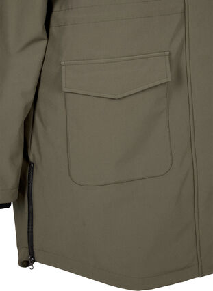 ZizziWasserabweisende Softshell-Jacke mit Steppfutter, Tarmac, Packshot image number 3