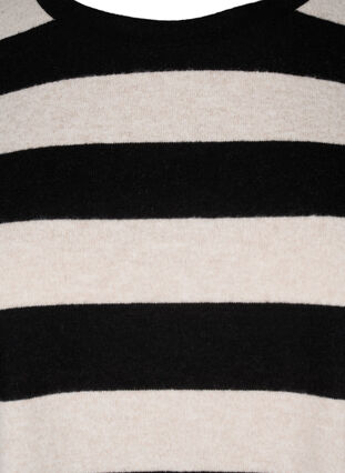 Zizzi Langärmlige Bluse mit Streifenmuster, Bl. Beige Mel.Stripe, Packshot image number 2