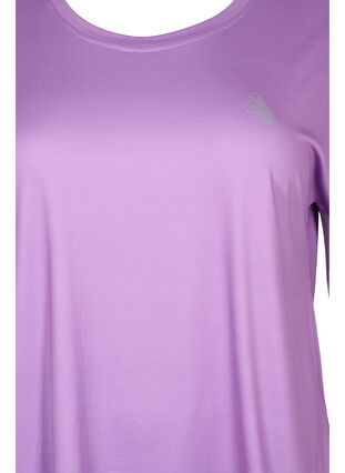 Zizzi Kurzarm Trainingsshirt, African Violet, Packshot image number 2