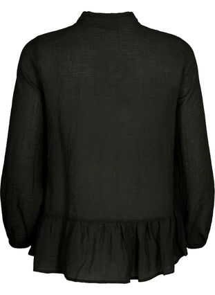 ZizziLangärmlige Bluse mit Peplum, Black, Packshot image number 1