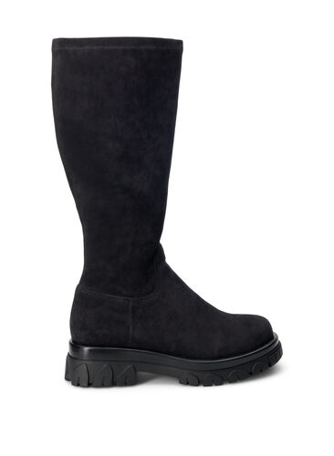 ZizziExtra-Weite - Stiefelette aus Wildlederimitat, Black, Packshot image number 0