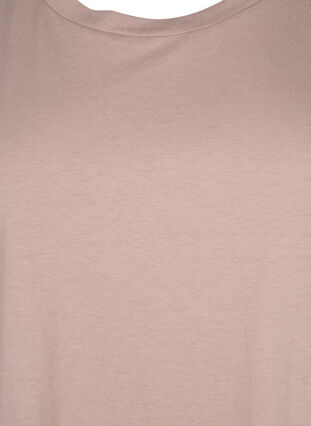 Zizzi Kurzärmeliges T-Shirt aus einer Baumwollmischung, Desert Khaki, Packshot image number 2