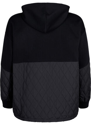 ZizziKapuzensweatshirt mit Steppung, Black, Packshot image number 1